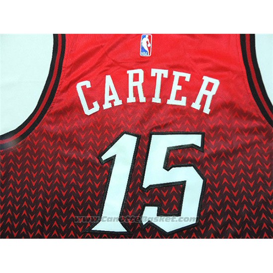 Maglia Risuonare Moda Toronto Raptors Vince Carter #15 Rosso